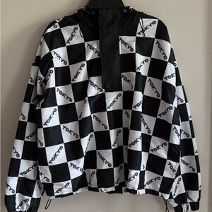 Tokyo Black and White Checkered Windbreaker Jacket